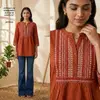 Naisha K 789 Cotton Flex Embroidery Wholesale Short Top In India
